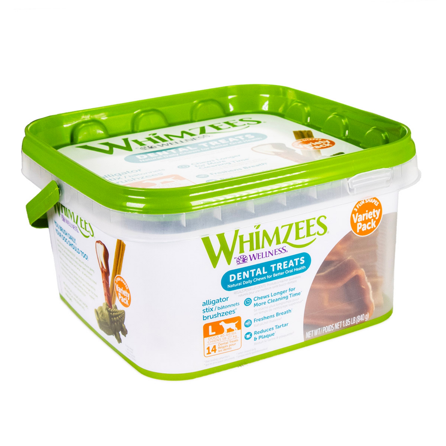 Picture of Wellness WHIMZEES Wellness Dog Dental Treats Variety Pack - Large - 14/pc