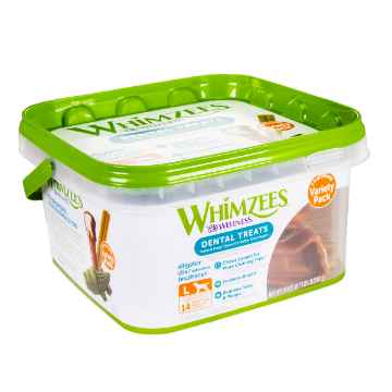 Show details for TREAT CANINE Whimzees Variety Pack Large  - 14/pc Picture of TREAT CANINE Whimzees Variety Pack Large  - 14/pc