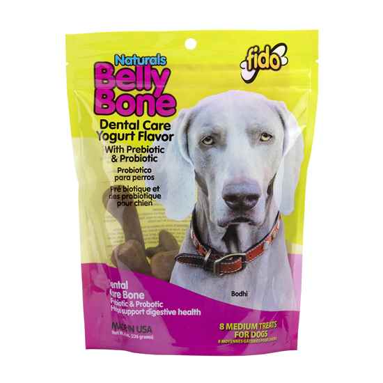 Picture of TREAT CANINE FIDO Naturals Yogurt Belly Bones - Medium - 8/pk