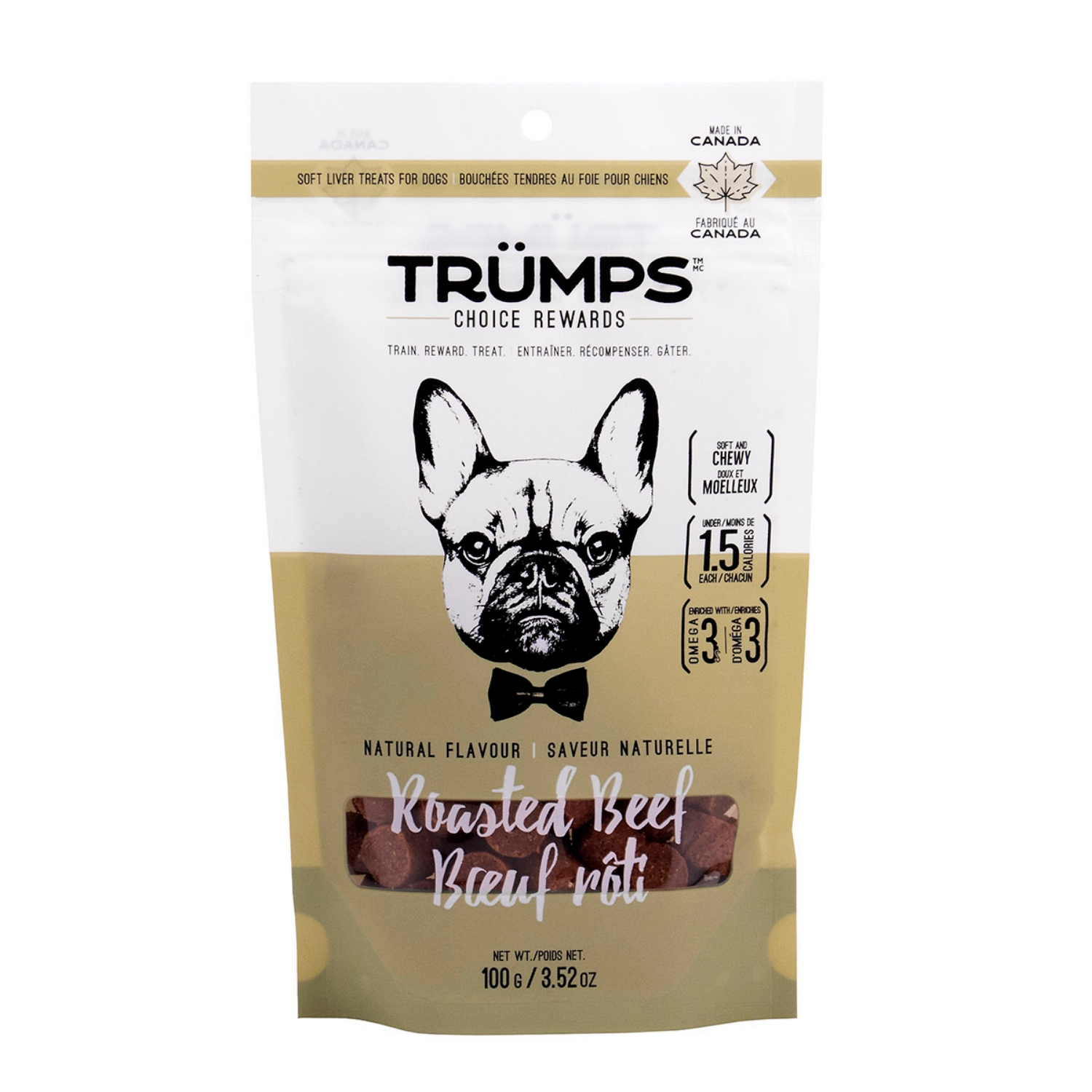 Picture of TRUMPS CHOICE REWARDS Natural Flavour Dog Training Treats – Roast Beef - 3.52oz/100g