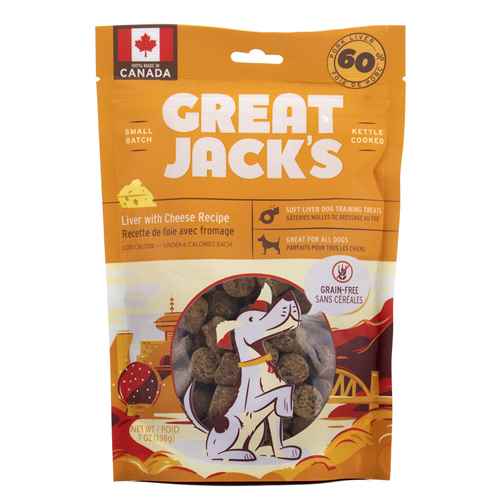 Picture of TREAT CANINE GREAT JACKS SOFT&CHEWY GF PORK LIVER & CHEESE - 198g/7oz