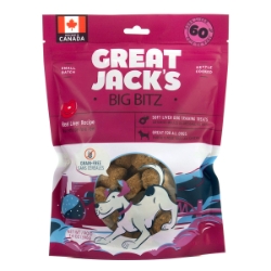 Picture of GREAT JACKS Big Bitz Grain Free Pork Liver Soft Low Calorie Dog Training Treats - 396g/14oz