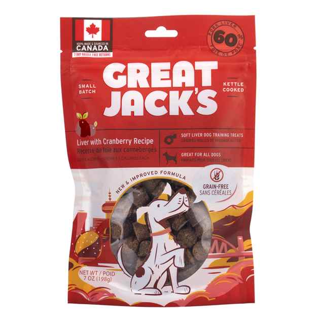 Picture of TREAT CANINE GREAT JACKS SOFT&CHEWY GF PORK LIVER & CRANBERRY - 198g/7oz