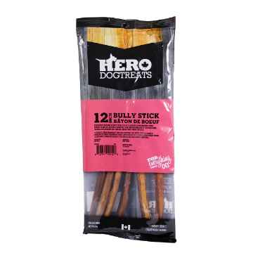 Show details for TREAT CANINE HERO Bully Stick 12inch - 6/pk Picture of TREAT CANINE HERO Bully Stick 12inch - 6/pk