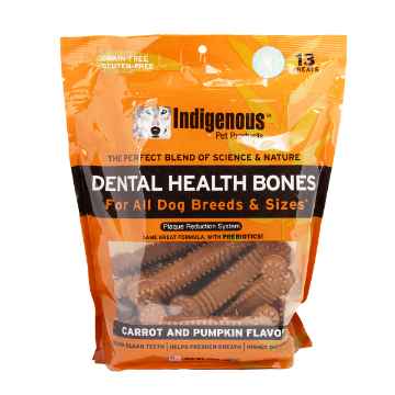 Show details for TREAT CANINE Indigenous Bones Carrot & Pumpkin - 17oz  Picture of TREAT CANINE Indigenous Bones Carrot & Pumpkin - 17oz