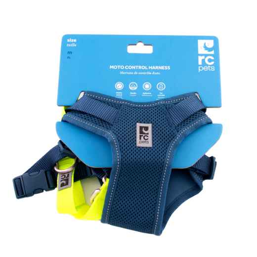 Picture of HARNESS CANINE RC MOTO CONTROL Artic Blue/Tennis - Medium