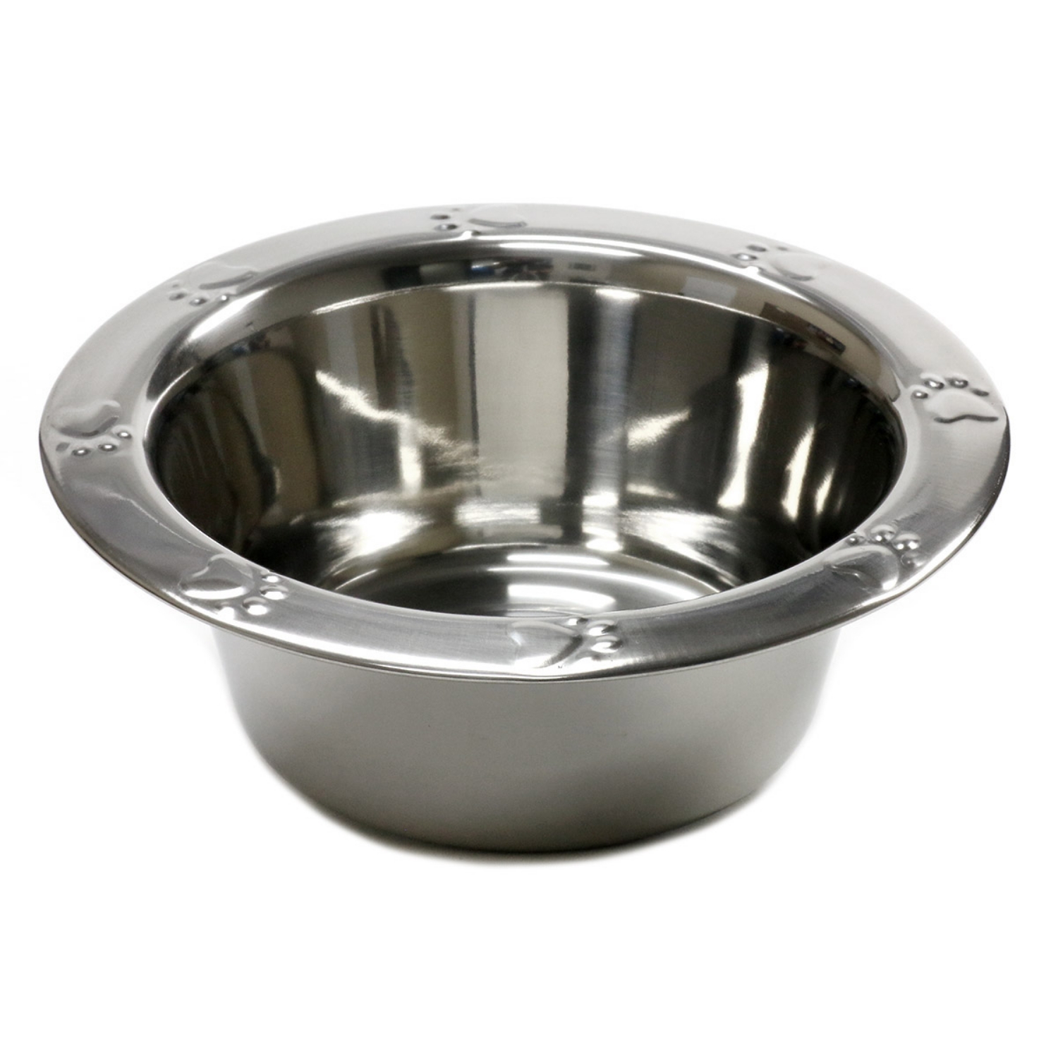 Picture of Bowl Ss Wide Rim Paw Embossed Economy (J0802p) - 32oz