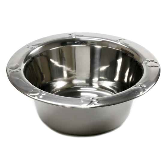 Picture of BOWL SS WIDE RIM PAW EMBOSSED Economy (J0802P) - 32oz