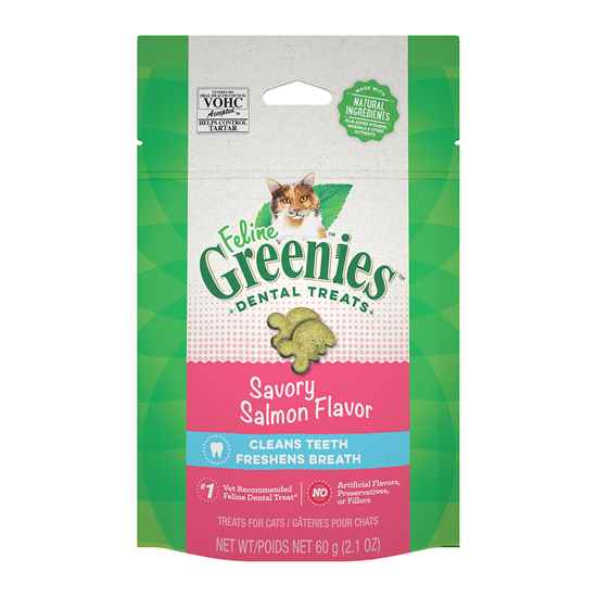 Picture of GREENIE FELINE DENTAL TREAT Savory Salmon - 2.1oz / 60g