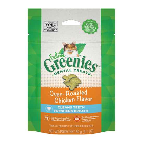 Picture of GREENIE FELINE DENTAL TREAT Oven Roasted Chicken - 2.1oz / 60g