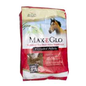 Show details for MAX- E- GLO RICE BRAN HORSE SUPPLEMENT PELLETS - 40lb Picture of MAX- E- GLO RICE BRAN HORSE SUPPLEMENT PELLETS - 40lb