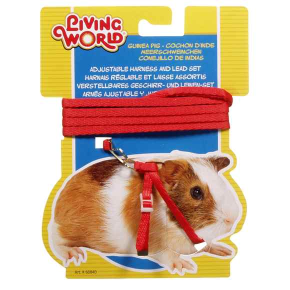 Picture of HARNESS & LEAD SET GUINEA PIG Living World (60840) - Red