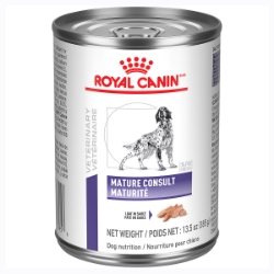 Picture of Royal Canin Veterinary Diet MATURE CONSULT Loaf Wet Dog Food - 12 X 385gm cans