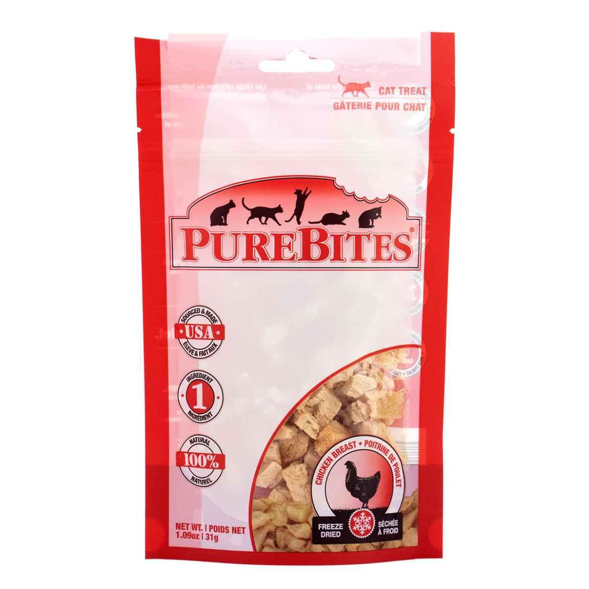 Picture of TREAT PUREBITES FELINE CHICKEN BREAST - 1.09oz/31g