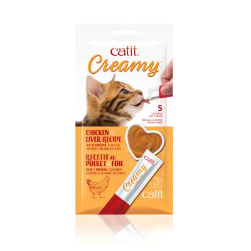 Picture of TREAT CATIT CREAMY LICKABLES Chicken & Liver Flavor - 5 x 15g