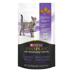 Picture of Purina Pro Plan OM (Weight Management) Dental Bites Veterinary Cat Treats- 51gm