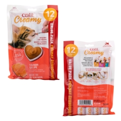 Picture of CATIT CREAMY LICKABLES Value Pack - Salmon Flavor – 12 x 15g tubes