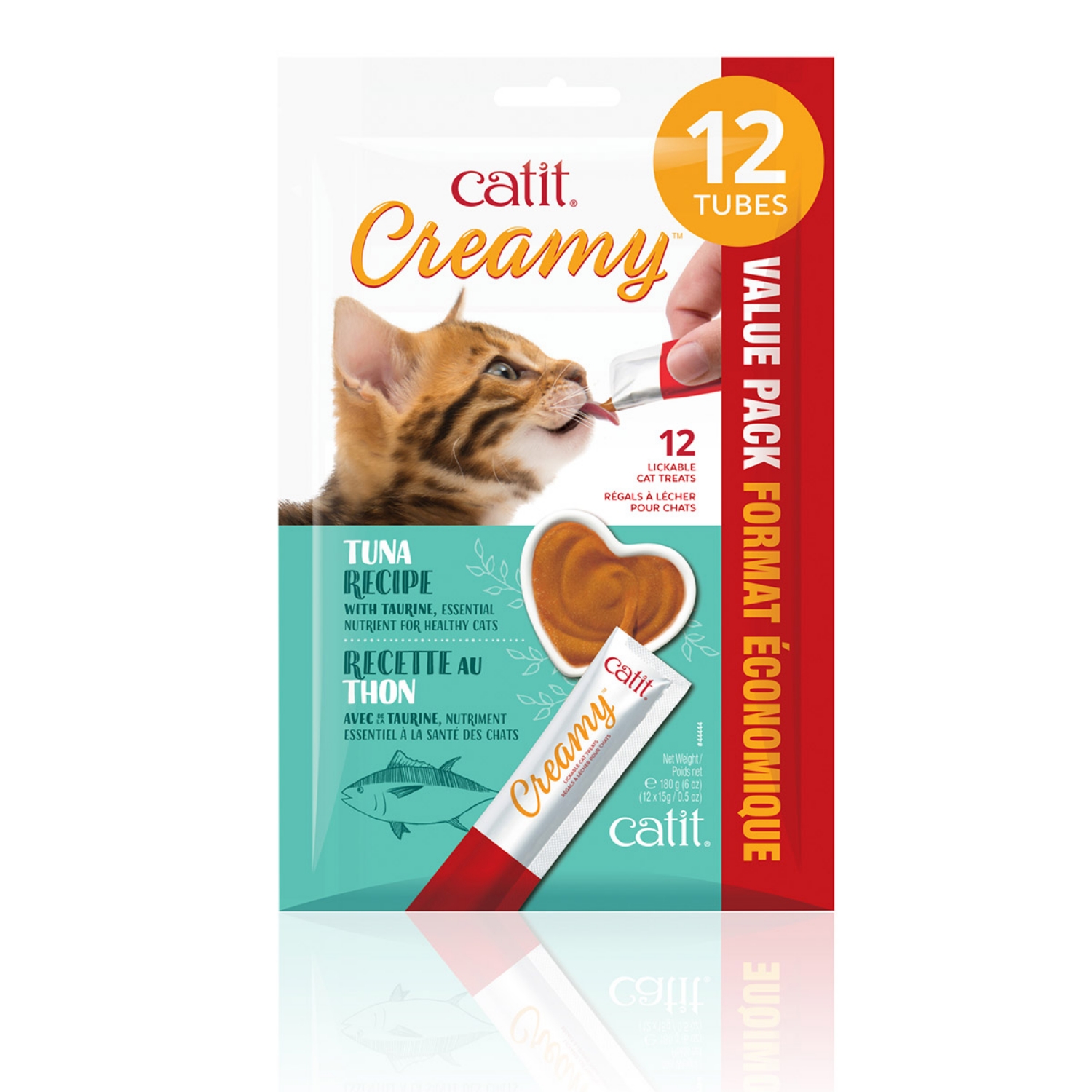 Picture of CATIT CREAMY LICKABLES Value Pack - Tuna Flavor - 12 x 15g tubes