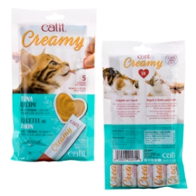 Show details for TREAT CATIT CREAMY LICKABLES Tuna Flavor - 5 x 15g Picture of TREAT CATIT CREAMY LICKABLES Tuna Flavor - 5 x 15g