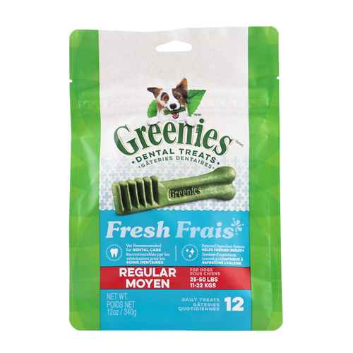 Picture of GREENIE CANINE DENTAL TREAT FRESHMINT 12oz  Regular - 12/bag