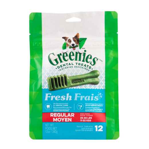 Picture of GREENIE CANINE DENTAL TREAT FRESHMINT 12oz  Regular - 12/bag