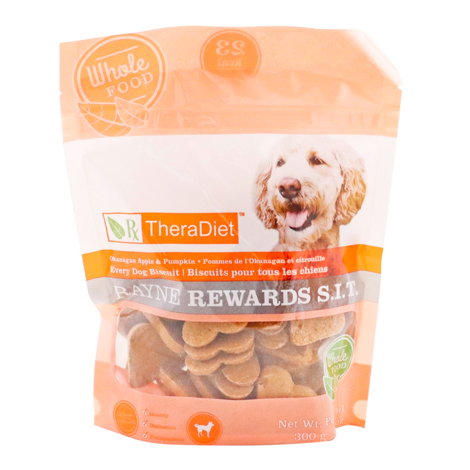 Picture of RAYNE REWARDS SIT Apple & Pumpkin Dog Treats – Thera Diet - 300gm