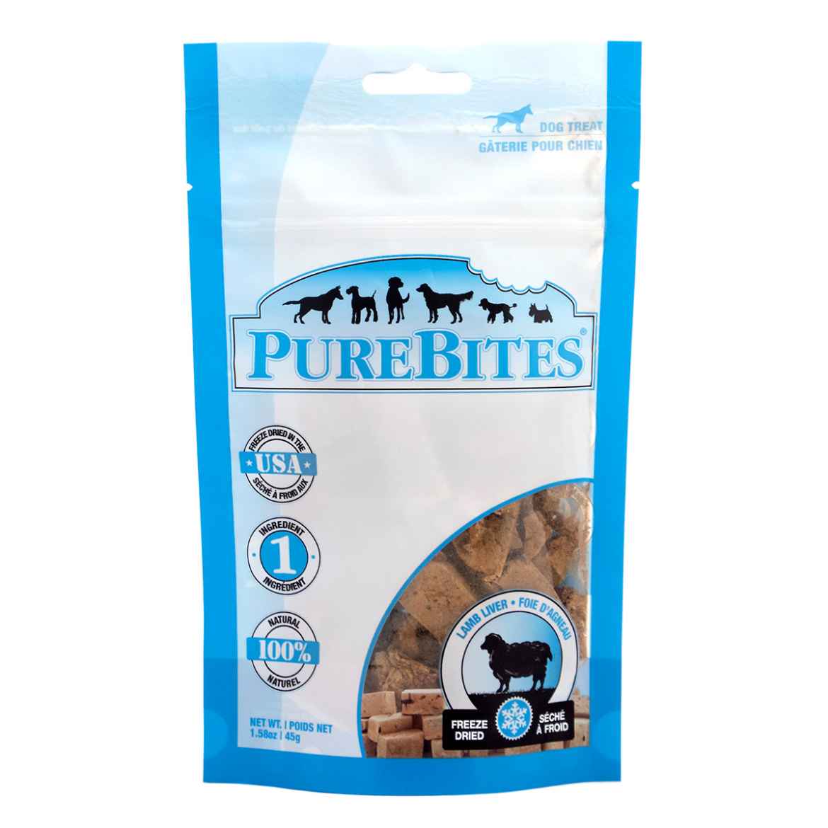 Picture of TREAT PUREBITES CANINE Lamb Liver - 1.58oz / 45g