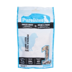 Picture of PUREBITES Freeze Dried Raw Lamb Liver Dog Treat/Food Topper - 1.58oz/45g