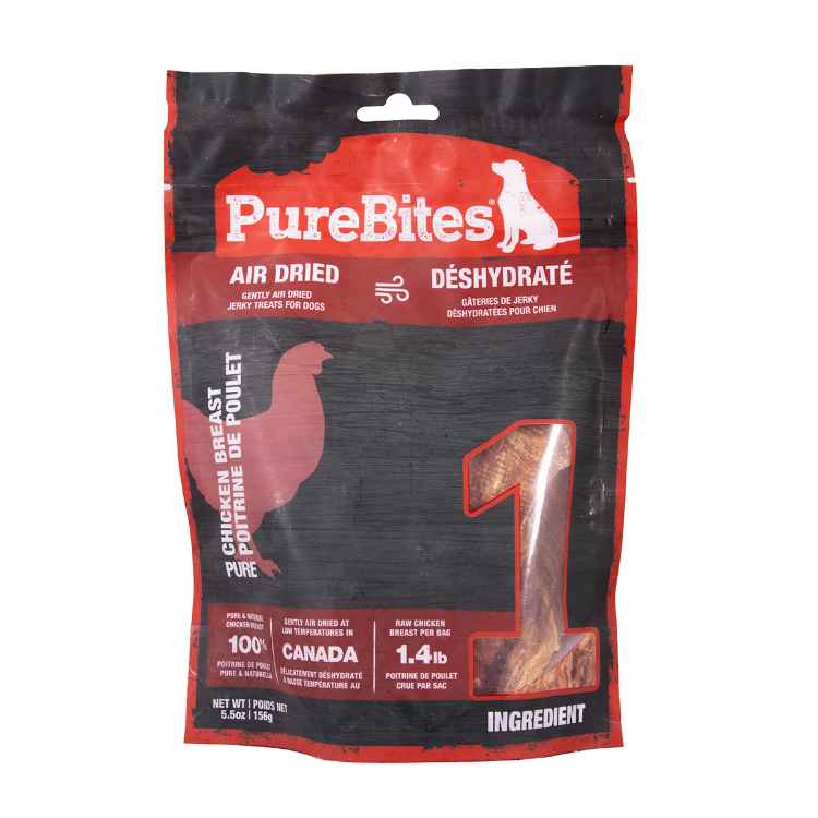 Picture of TREAT PUREBITES CANINE AIR DRIED CHICKEN BREAST JERKY -  5.5oz / 156g