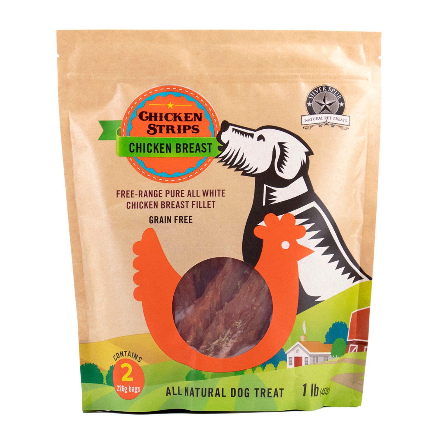 Picture of CHICKEN JERKY STRIPS SilverSpur - 1 lbs/452g