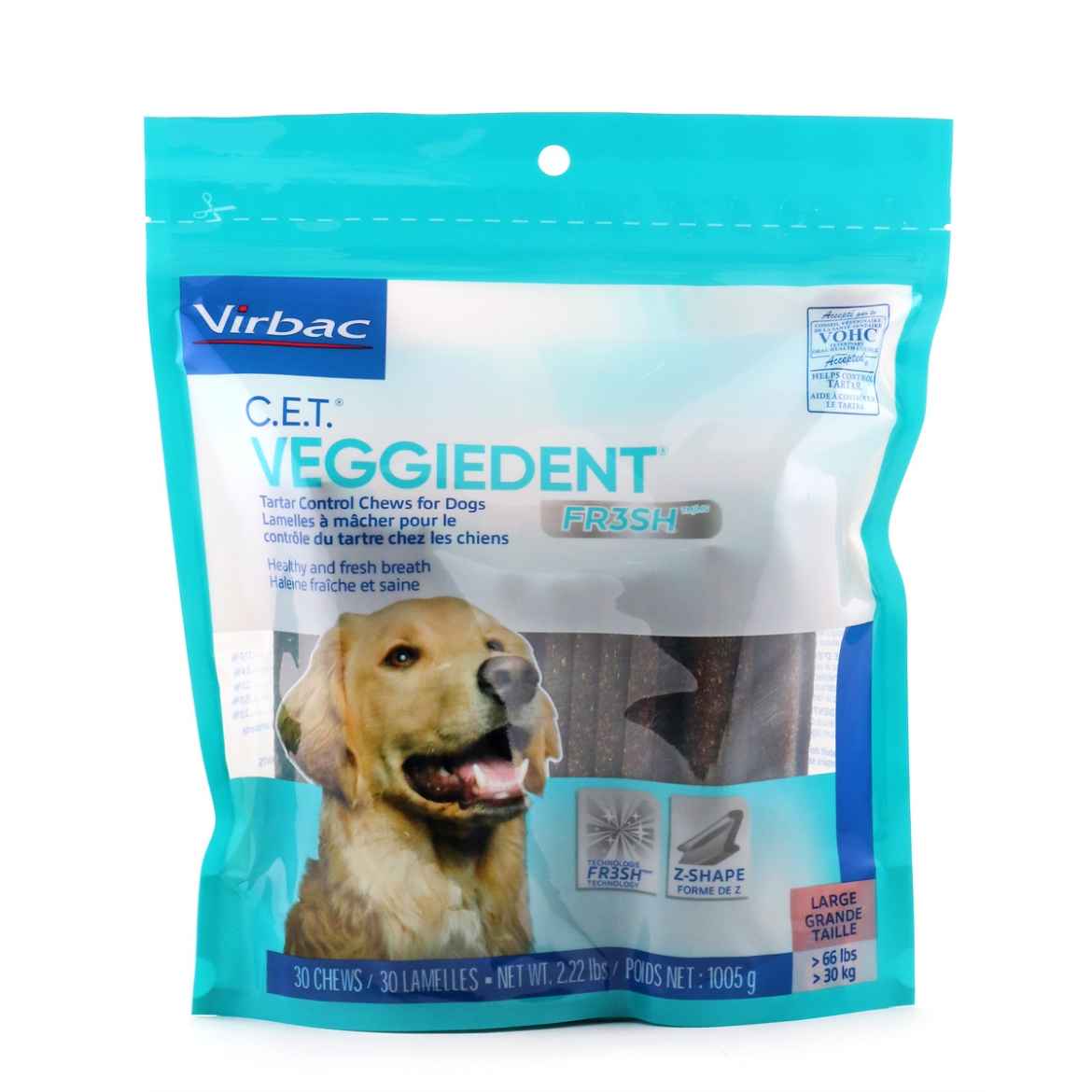 Picture of CET VEGGIEDENT FR3SH TARTAR CHEWS LARGE - 30s