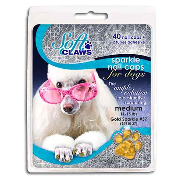 Picture of SOFT CLAWS TAKE HOME KIT CANINE MEDIUM - Gold Sparkle