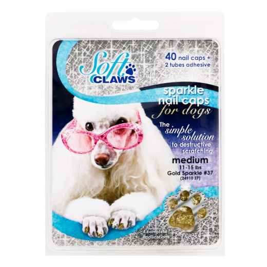 Picture of SOFT CLAWS TAKE HOME KIT CANINE MEDIUM - Gold Sparkle