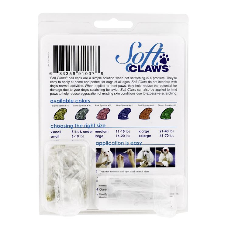 Picture of SOFT CLAWS TAKE HOME KIT CANINE MEDIUM - Gold Sparkle