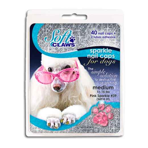 Picture of SOFT CLAWS TAKE HOME KIT CANINE MEDIUM - Pink Sparkle