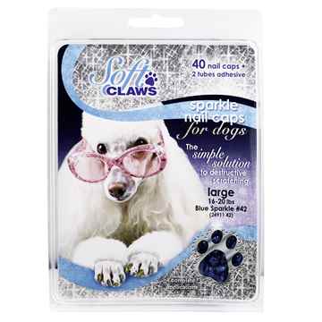 Picture of SOFT CLAWS TAKE HOME KIT CANINE LARGE - Blue Sparkle