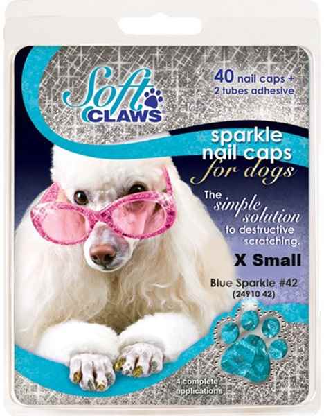 Picture of SOFT CLAWS TAKE HOME KIT CANINE X-SMALL - Blue Sparkle