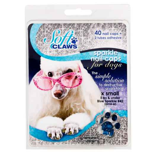 Picture of SOFT CLAWS TAKE HOME KIT CANINE X-SMALL - Blue Sparkle