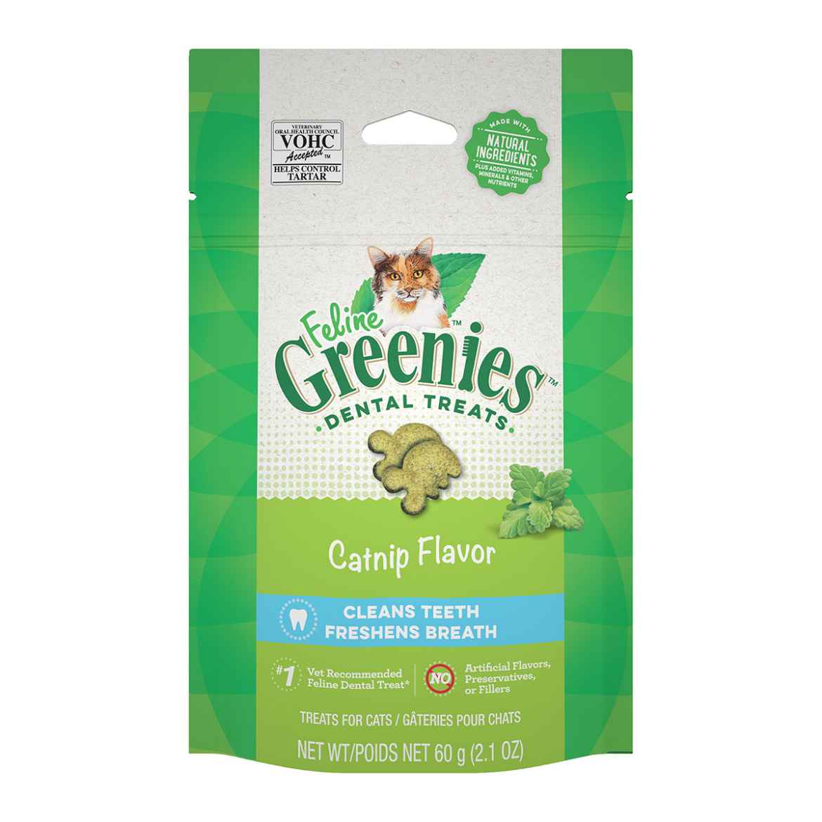 Picture of GREENIE FELINE DENTAL TREAT Catnip Flavor - 2.1oz/60g