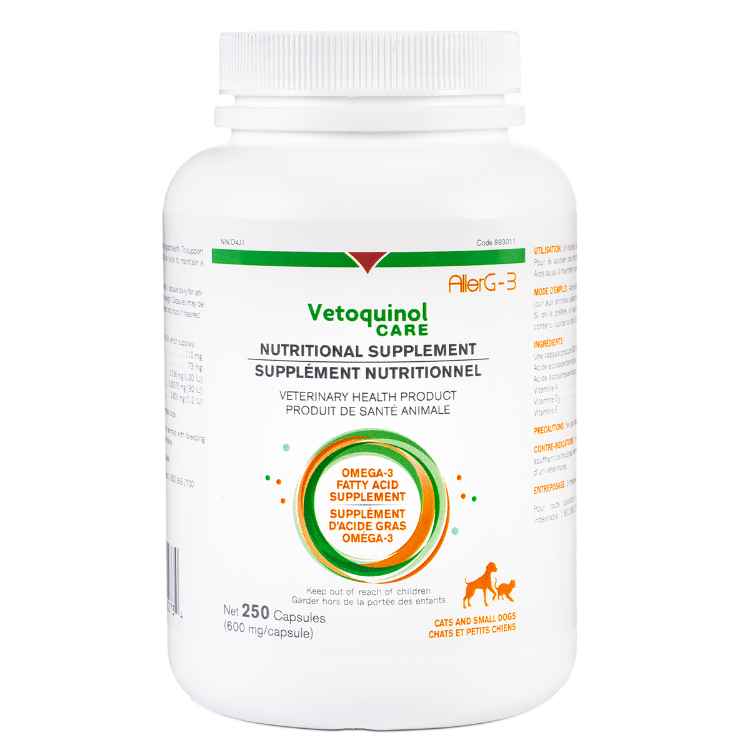 Picture of ALLERG-3 OMEGA 3 FATTY ACID SUPPLEMENT for CATS and SMALL DOGS- 250's