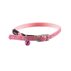 Picture of COLLAR FELINE ROGZ SAFETY PIN BUCKLE SPARKLECAT Adjustable Pink - 1/4in x 10-12in