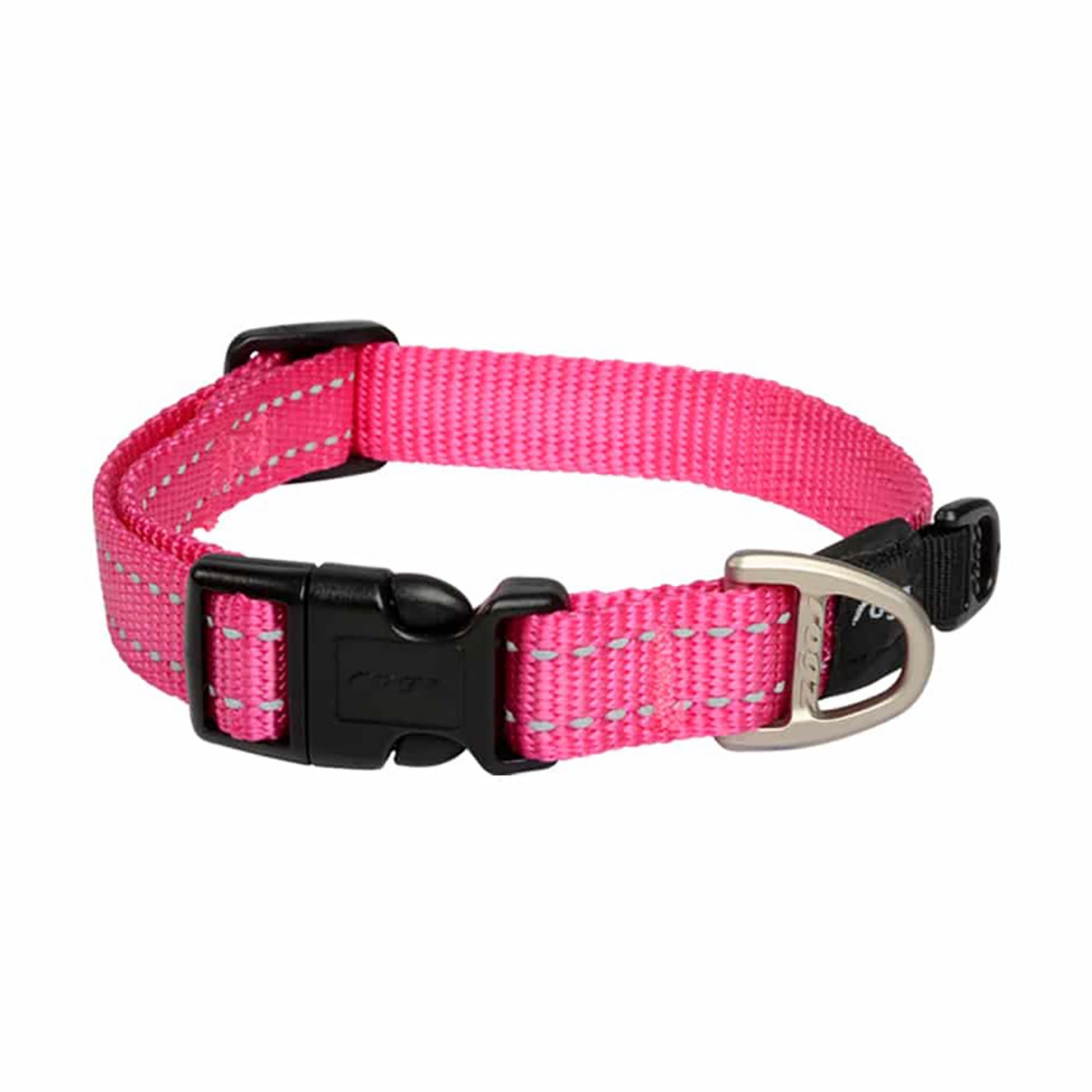 Picture of COLLAR CANINE ROGZ UTILITY SNAKE Pink - 5/8in x 10-16in