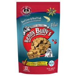 Picture of BENNY BULLY'S PLUS Real Beef Liver & Fish Freeze Dried Raw Cat Treats - 0.9oz/25g