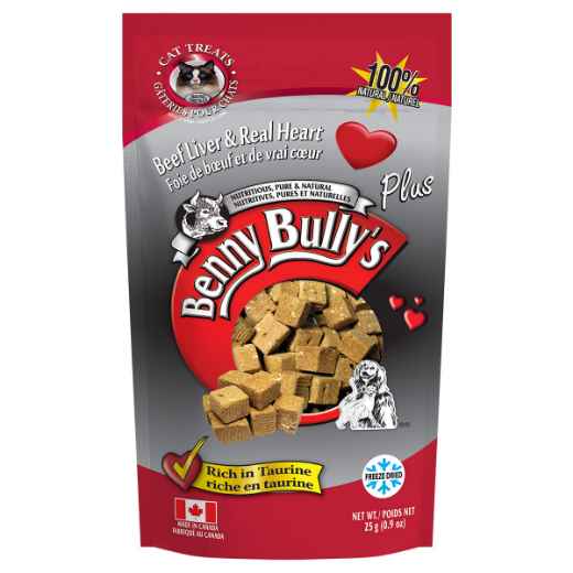 Picture of TREAT FELINE BENNY BULLY'S PLUS Beef Liver & Beef Hearts  - 0.9oz/25g