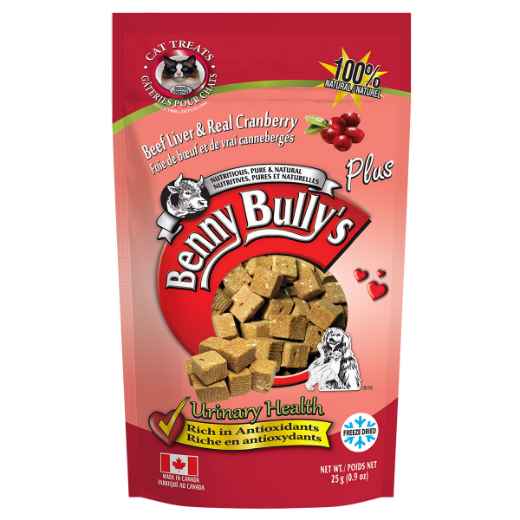 Picture of TREAT FELINE BENNY BULLY'S PLUS Beef Liver & Cranberry  - 0.9oz/25g