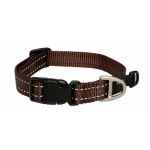 Picture of COLLAR CANINE ROGZ UTILITY SNAKE Chocolate - 5/8in x 10-16in