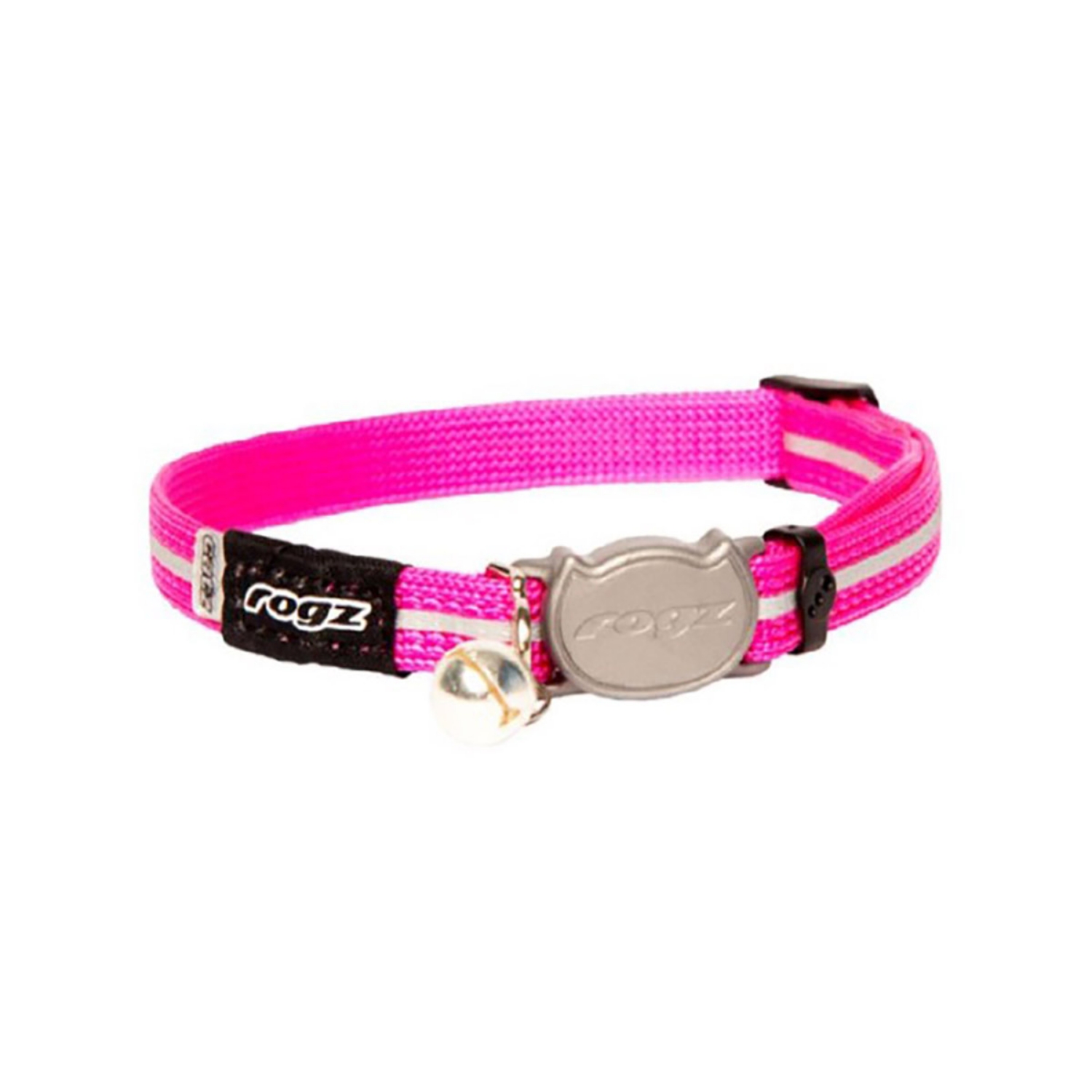 Picture of COLLAR FELINE ROGZ BREAK AWAY ALLEYCAT Adjustable Pink - 8-12in