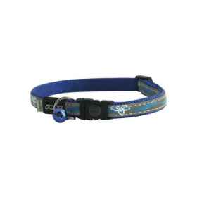 Show details for COLLAR FELINE ROGZ BREAK AWAY NIGHTCAT Adjustable Grey/Blue Flower - 3/8in x 8-12in Picture of COLLAR FELINE ROGZ BREAK AWAY NIGHTCAT Adjustable Grey/Blue Flower - 3/8in x 8-12in