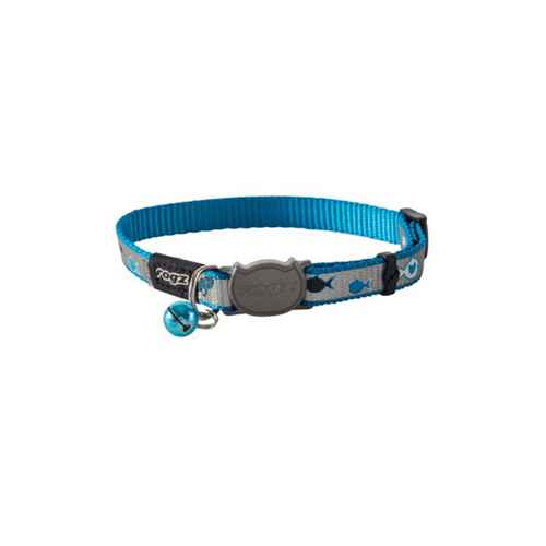 Picture of COLLAR ROGZ BREAK AWAY REFLECTOCAT Adjustable Blue Fish - 3/8in x 8-12in