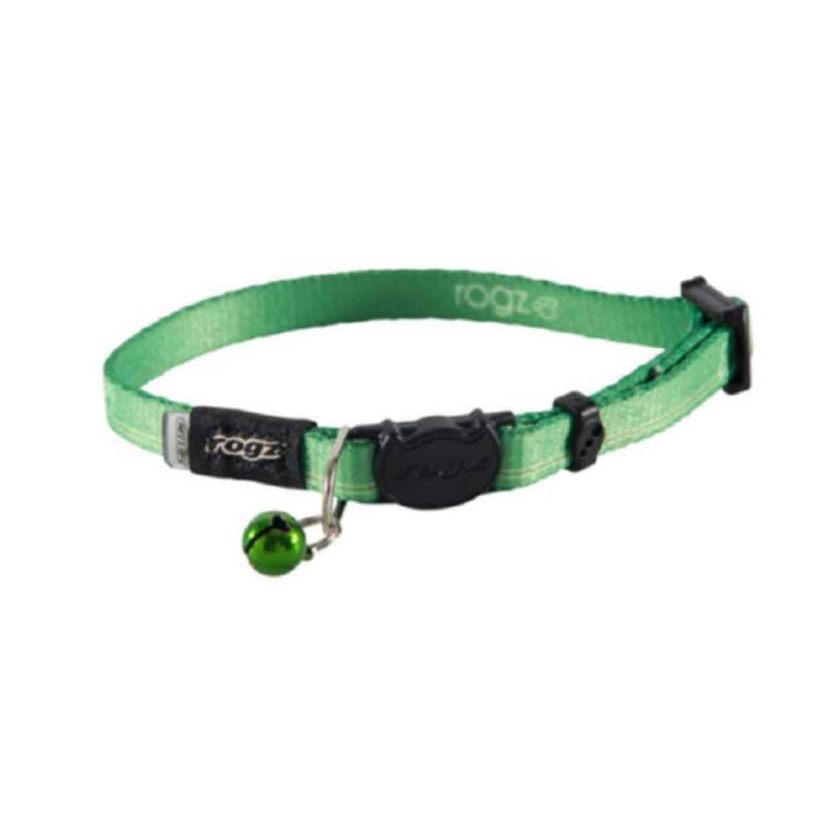 Picture of COLLAR FELINE ROGZ BREAK AWAY KIDDYCAT Adjustable Lime - 1/4in x 6-9in